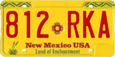 NM license plate 812RKA