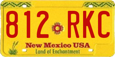 NM license plate 812RKC