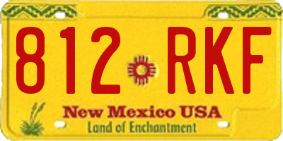 NM license plate 812RKF