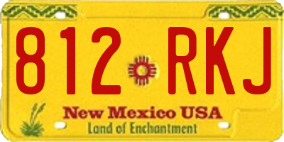 NM license plate 812RKJ