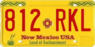 NM license plate 812RKL