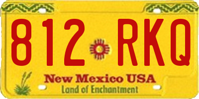 NM license plate 812RKQ