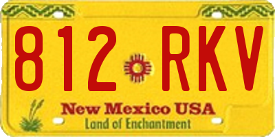 NM license plate 812RKV