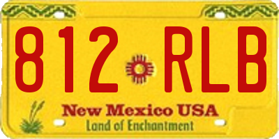 NM license plate 812RLB