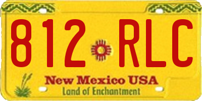 NM license plate 812RLC
