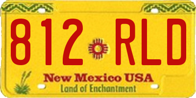 NM license plate 812RLD