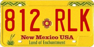 NM license plate 812RLK