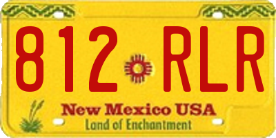 NM license plate 812RLR