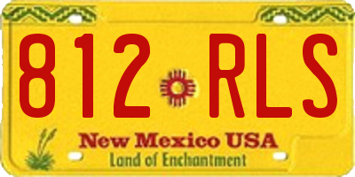NM license plate 812RLS