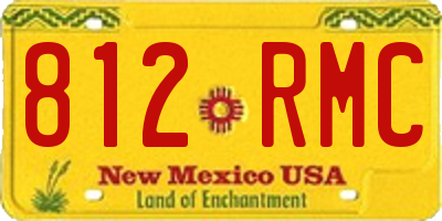 NM license plate 812RMC