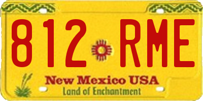 NM license plate 812RME