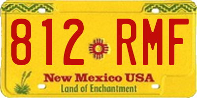 NM license plate 812RMF