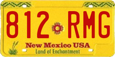NM license plate 812RMG