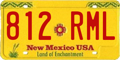 NM license plate 812RML