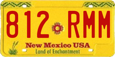 NM license plate 812RMM