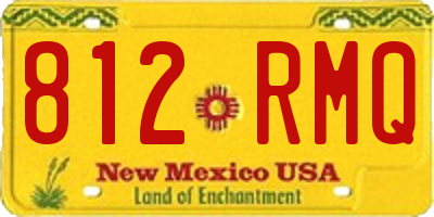 NM license plate 812RMQ