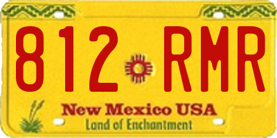 NM license plate 812RMR