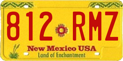 NM license plate 812RMZ