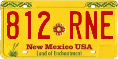 NM license plate 812RNE