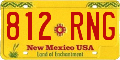 NM license plate 812RNG