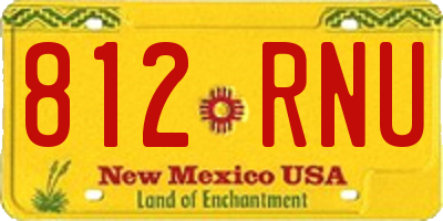 NM license plate 812RNU