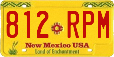 NM license plate 812RPM