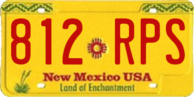 NM license plate 812RPS