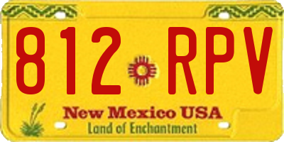 NM license plate 812RPV