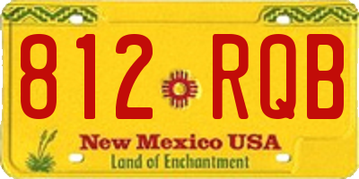 NM license plate 812RQB