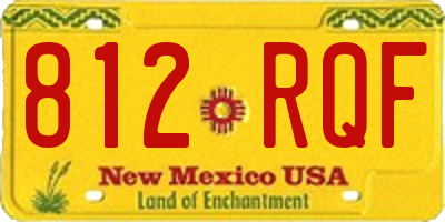 NM license plate 812RQF