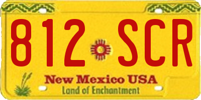 NM license plate 812SCR