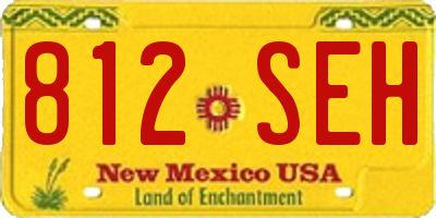 NM license plate 812SEH