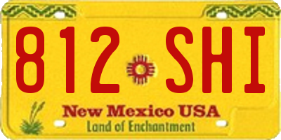 NM license plate 812SHI
