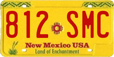 NM license plate 812SMC