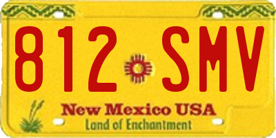 NM license plate 812SMV