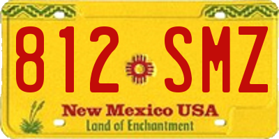 NM license plate 812SMZ