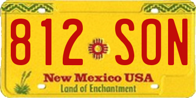 NM license plate 812SON