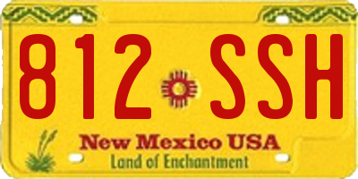 NM license plate 812SSH