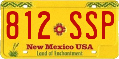 NM license plate 812SSP