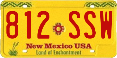NM license plate 812SSW