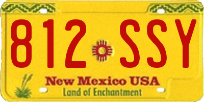 NM license plate 812SSY