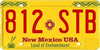NM license plate 812STB