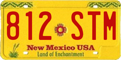 NM license plate 812STM