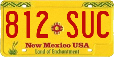 NM license plate 812SUC