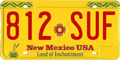 NM license plate 812SUF
