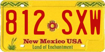 NM license plate 812SXW