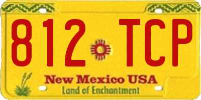 NM license plate 812TCP
