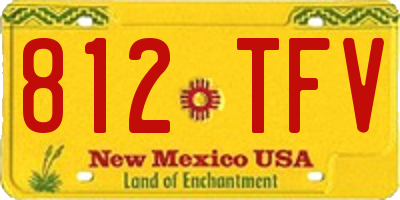 NM license plate 812TFV