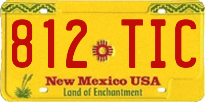 NM license plate 812TIC