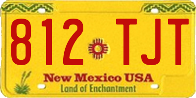 NM license plate 812TJT